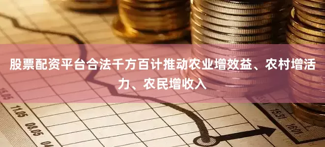 股票配资平台合法千方百计推动农业增效益、农村增活力、农民增收入